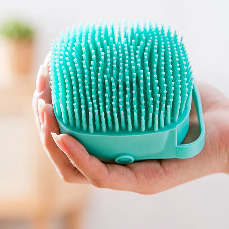 Brosse de Bain Silicone Douce - Massage & Shampoing pour Chien