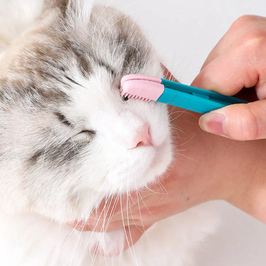 Peigne Anti-Larmes pour Chat - Nettoyage Doux du Contour des Yeux