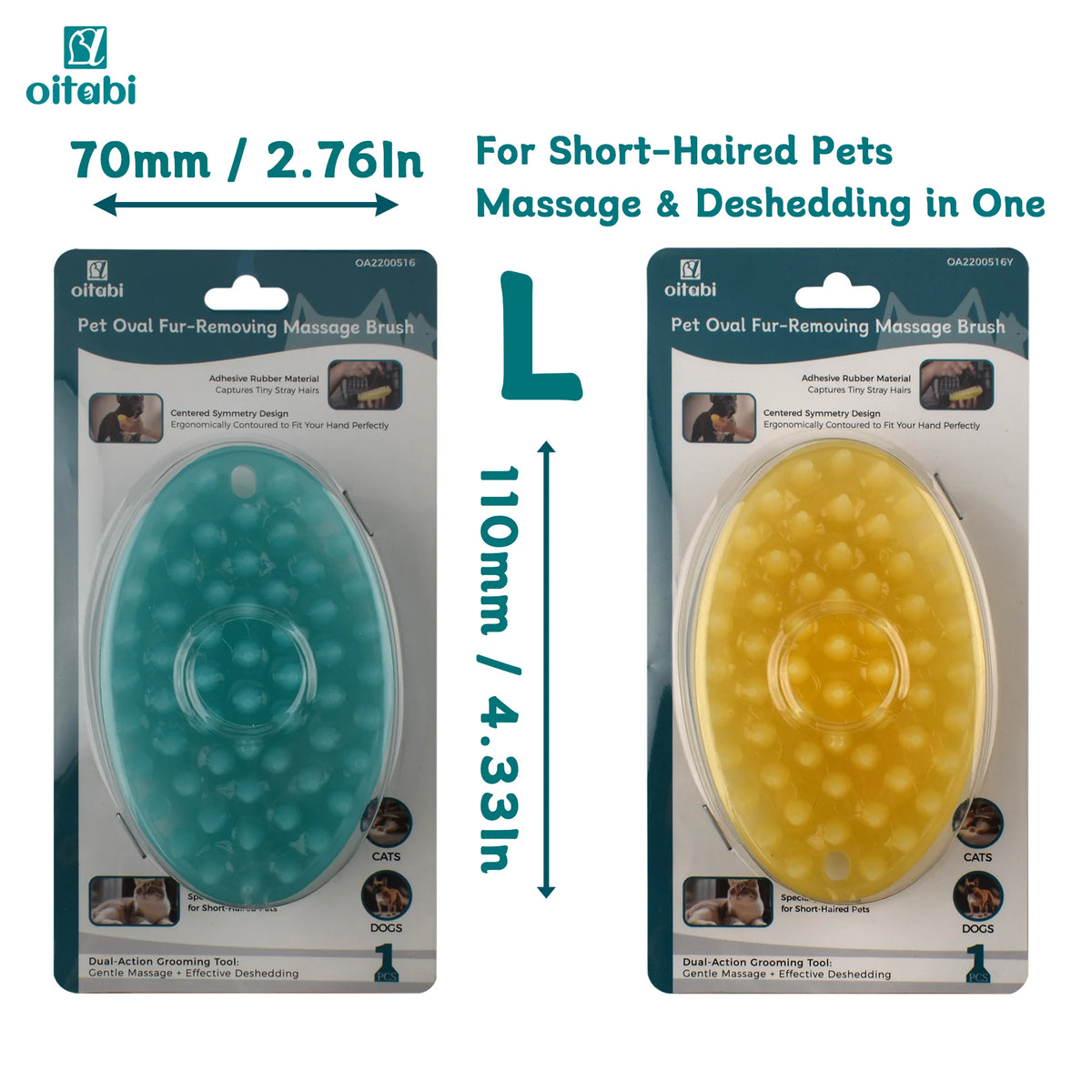 Brosse Massante en Silicone pour Chien et Chat - Toilettage Humide/Sec