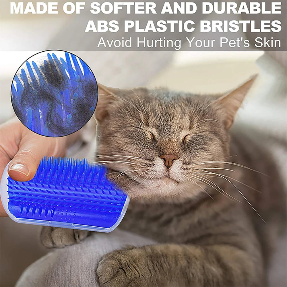 Brosse Masseuse d'Angle pour Chat - Anti-Poils Auto-Toilettage