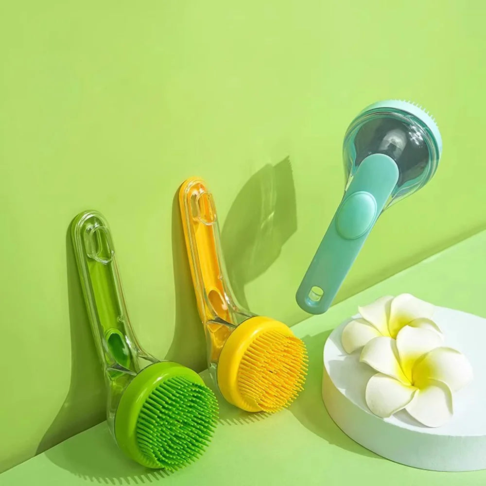 Brosse de Bain pour Petits Chiens et Chats - Massage & Shampoing