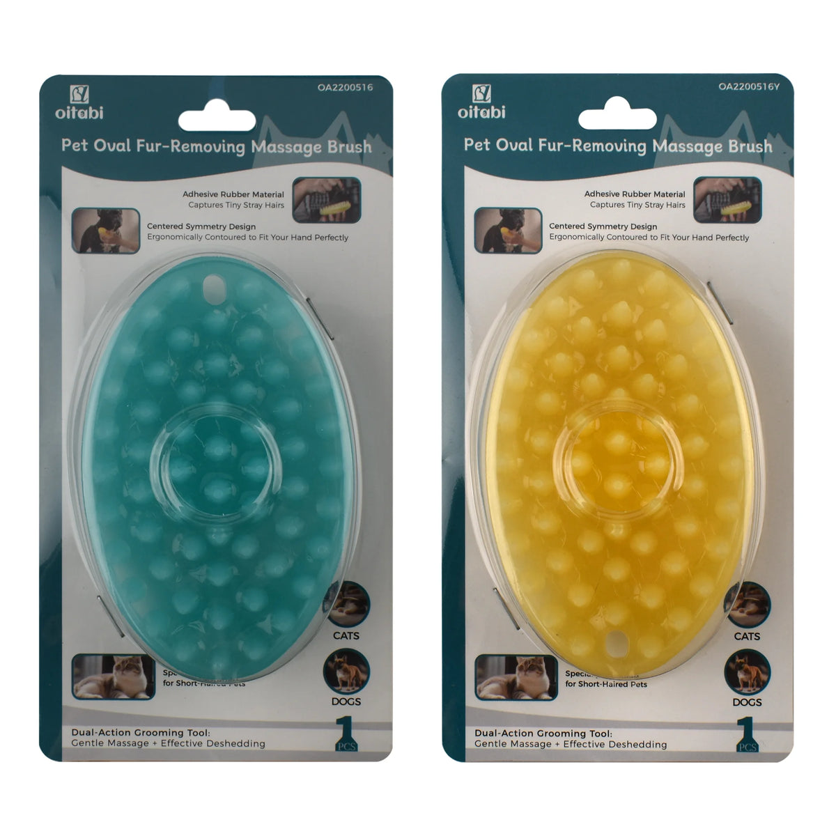 Brosse Massante en Silicone pour Chien et Chat - Toilettage Humide/Sec
