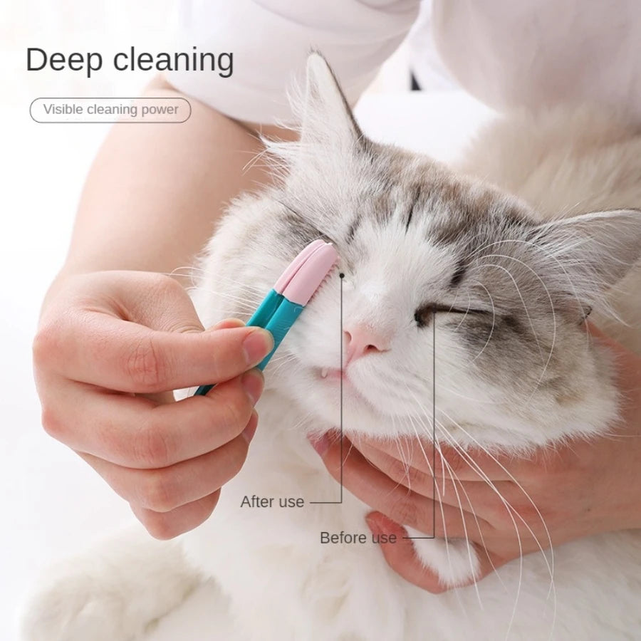 Peigne Anti-Larmes pour Chat - Nettoyage Doux du Contour des Yeux