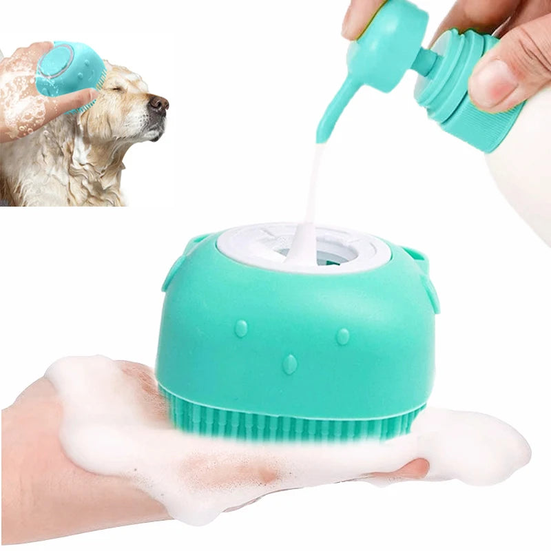 Brosse de Bain Silicone Douce - Massage & Shampoing pour Chien