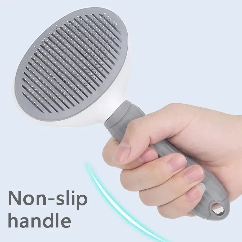 Brosse Démêlante Auto-Nettoyante pour Chien et Chat